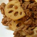 vsatov's cooksnap of when they made 牛肉とれんこんの甘辛炒め.