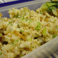 kamu蔵's cooksnap of when they made ネギとちくわだけの　炒飯♪.