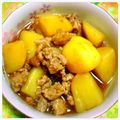 38♡'s cooksnap of when they made ☆新じゃがと鶏ひき肉の炒め煮☆.
