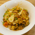 反省堂書店（のぐち）'s cooksnap of when they made トマトと枝豆のニンニクカレー炒め.
