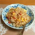 samemoon's cooksnap of when they made トマト卵じゃこチャーハン.