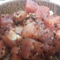 そこらへんの迷子's cooksnap of when they made ラー油１本でまぐろユッケ♡.
