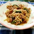 みのりっくす's cooksnap of when they made 塩麹豚バラのニラもやし炒め.