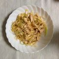 chikomon's cooksnap of when they made ゆで鶏とネギのザーサイ和え.