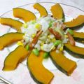 のんのんSTELLA's cooksnap of when they made かぼちゃのベーコンかけサラダ.