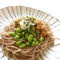 シングルアイシャドウ's cooksnap of when they made 梅納豆のさっぱりお蕎麦☆.