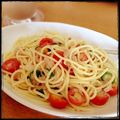 ro_mi_o's cooksnap of when they made トマトとマッシュルームとツナの冷製パスタ.