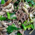 マキマキ913's cooksnap of when they made ニンニクの葉と新玉ねぎと牛肉スタミナ炒め.