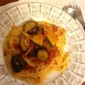 カシオリ's cooksnap of when they made 茄子とかぼちゃのトマトパスタ.