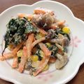 YUKIKI☆'s cooksnap of when they made 簡単☆ほうれん草のカラフルゴママヨサラダ.