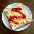 ＊なぁ＊'s cooksnap of when they made 五分で朝ごはん★チーズたまごトースト.
