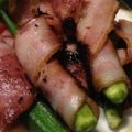 夜桜華's cooksnap of when they made おくらのベーコン巻き.