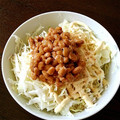 shizuとreo's cooksnap of when they made 私の定番☆納豆とキャベツマヨサラダ.