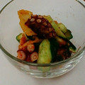 スダックス's cooksnap of when they made タコと胡瓜のごまキムチ和え.