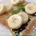 よしえうさぎ's cooksnap of when they made チョコバナナ＆メープルバナナトースト.