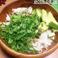 オオノさん's cooksnap of when they made ささみと山芋アボガドのネバネバうどん.