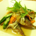 おりひめママ's cooksnap of when they made アジのにんにく南蛮漬け.