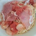 いち子0324's cooksnap of when they made トマトと生ハムの冷製パスタ.