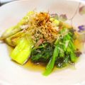 Marrietty's cooksnap of when they made 焼きナスとほうれん草のおひたし.
