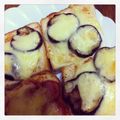 abc☆'s cooksnap of when they made ビールによく合う★なすと食パンで簡単ピザ.