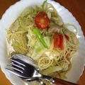 dfycc's cooksnap of when they made 春キャベツとベーコンのペペロン風スパ☆.