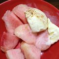 mamiiiiiio's cooksnap of when they made ＊美味しい＊桃のバニラアイス添え＊.