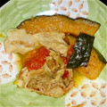 きしもとゆうこ's cooksnap of when they made かぼちゃ×トマト×豚しゃぶのさっぱり煮.