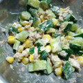 さがも's cooksnap of when they made オクラと胡瓜のマヨ梅和え.