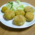オキミン's cooksnap of when they made リメイク♡コロコロチーズインコロッケ.