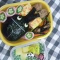 つるつるカメ's cooksnap of when they made 夏のキャラ弁に★カブトムシおにぎり.