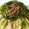 Jo～Jo～'s cooksnap of when they made オイルサーディンとエリンギの和風パスタ.