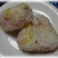 コナツン's cooksnap of when they made 梅･おかか･チーズおにぎり.