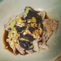 きまにあひ☆'s cooksnap of when they made 焼きなすと豚しゃぶの香味ソースがけ.