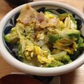 chiharu_swan's cooksnap of when they made 豚とアボカド＊甘辛卵とじ丼.