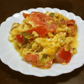 パグ桃's cooksnap of when they made ザーサイで味付け！トマトと卵の炒め物☆.