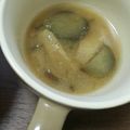 hyurihana's cooksnap of when they made 焼き茄子みそ汁（備忘録）.
