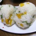 qoouru's cooksnap of when they made たくあんと大葉のおにぎり.
