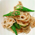 モンキーウーマン's cooksnap of when they made オクラと蓮根の梅わさび胡麻和え.