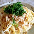 ぷぅちんママ's cooksnap of when they made 塩もみ大根とツナの梅肉和えパスタ.