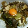 単！！'s cooksnap of when they made 牛すき焼き丼.