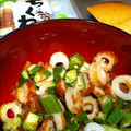 ★ゆみ〜ご★'s cooksnap of when they made オクラとちくわのなめ茸和え.
