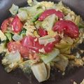 taisika's cooksnap of when they made トマトとレタスの簡単ふんわり卵炒め.