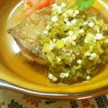 グリーンラブ's cooksnap of when they made ★白身魚のグリル おくら山葵ソース★.