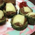 こうへい1206's cooksnap of when they made ゴーヤのボート☆肉詰めチーズ焼き.