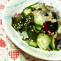 キョク's cooksnap of when they made きゅうりと海藻のピリ辛ごま和え♪.