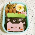 ヒヨママ0103's cooksnap of when they made 【キャラ弁】スパムdeぶたさん.