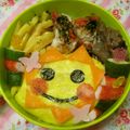 赤い電話's cooksnap of when they made 夏のキャラ弁♡簡単おひさまオムライス♡.