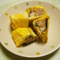 時花菜's cooksnap of when they made 餃子大葉カニカマ卵焼き.