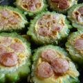 もんまりえ's cooksnap of when they made ゴーヤのウインナー詰めたまご焼き.