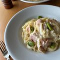 AnnzuAme's cooksnap of when they made ☆そら豆とベーコンのクリームパスタ☆.
